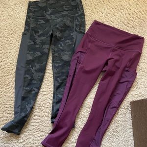 2 pairs of high waisted leggings